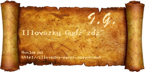 Illovszky Győző névjegykártya
